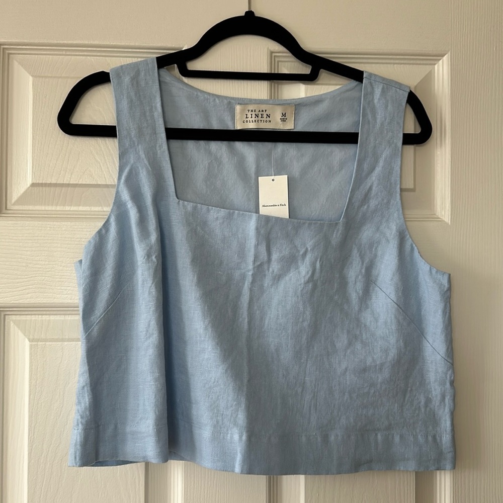 NWT Abercrombie & Fitch Linen Crop Top